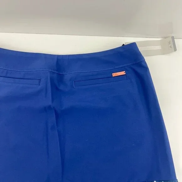 Adidas Golf Womens Floral  Print Hem Skirt Blue Knit Size S - Picture 4 of 11